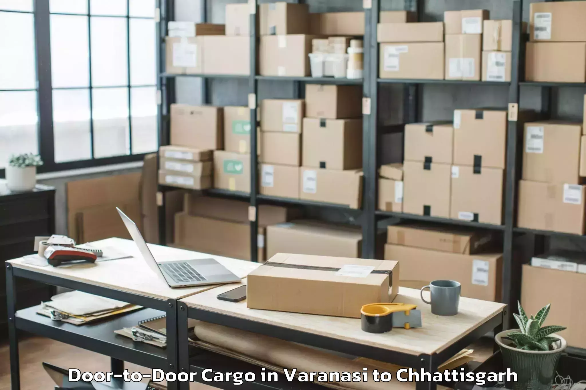 Top Varanasi to Pathalgaon Door To Door Cargo Available